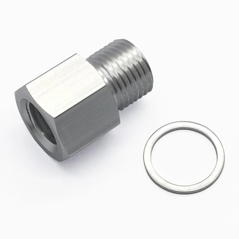 JIAX Oil Pressure Sensor M12x1.5 Adapter to 1/8 NPT Port Fitting for LS Engine Swap LS1 LSX LS3 by CNC Turning machining parts