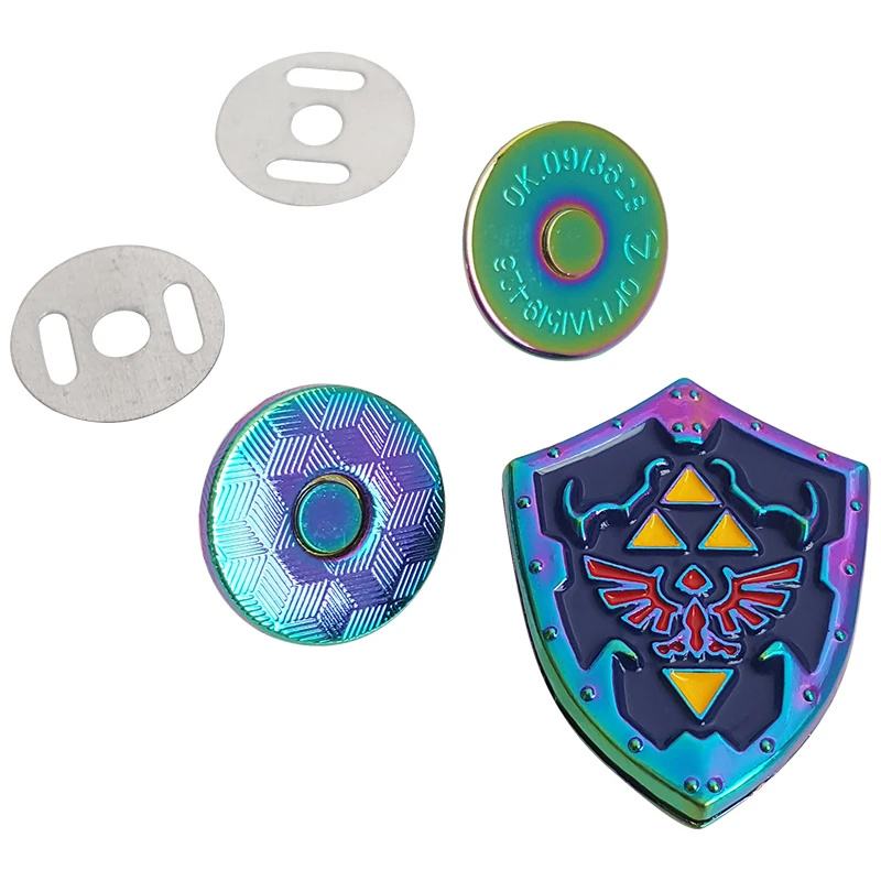 New Design Purse Leather Sewing Hardware Enamel Metal Buckle Magnet Button Clasp Magnetic Snap Closure For Clothing Bags