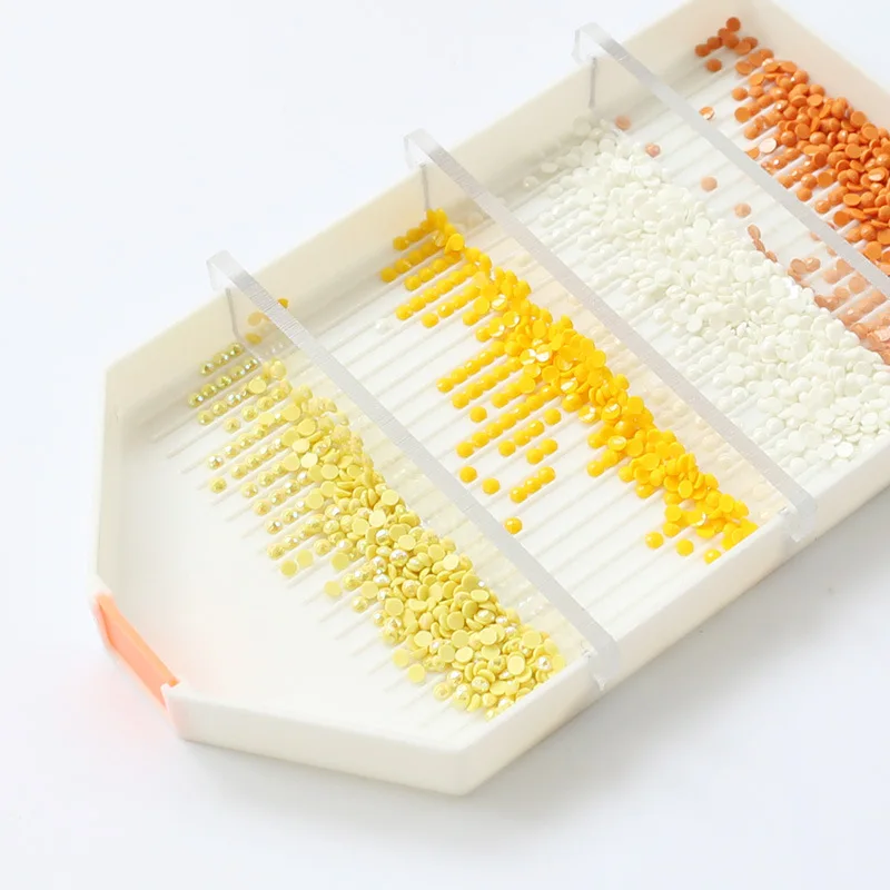 Large Plastic Tray Capacity Drill Plate Baffle Kits Diamond Painting Tool Big Tray Plate Embroidery Nail Art Bead Accessories