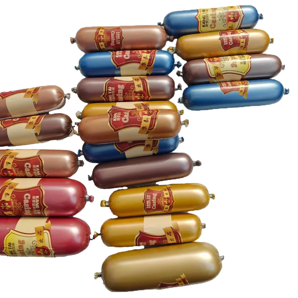 Hot Sale Customized  Printed High Barrier Plastic sausage casing for sausage factory or homemade sausage