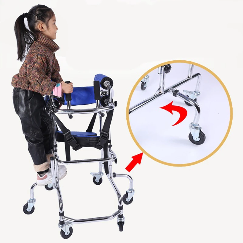 HOT sale High quality Safety Pediatric Rollator Manual Standup Walker Hemiplegia Stroke Disability Kids With Wheel