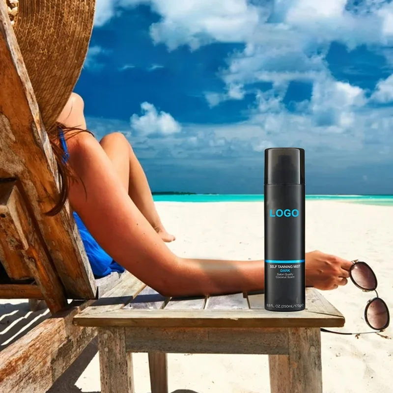 Wholesale OEM Custom Logo Body Tan Spray and Glitter Body Lotion with Tanning Foam Spray No Stock Available