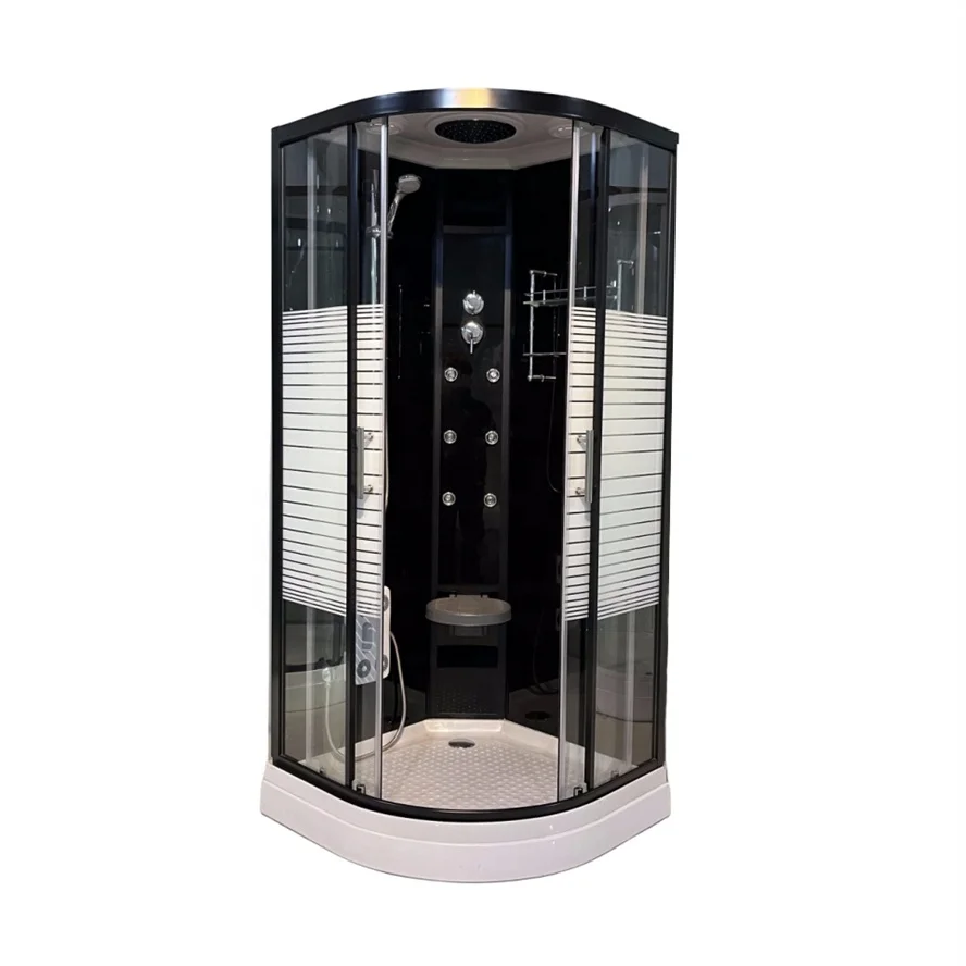 Oumeiga assemble shower cabin 4 wall quadrant shape corner installation 850x850x1985mm for home