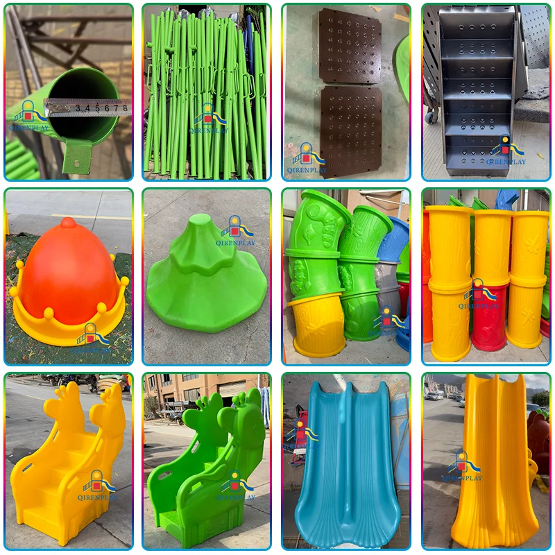 China Manufacturer Outdoor Playground Slide with Swing Equipment Amusement Park Equipment for Preschool Kids
