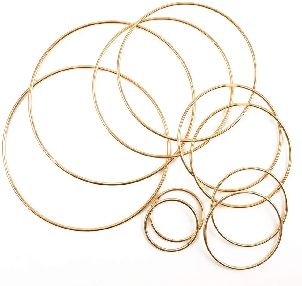 Luxury Hot sale Wholesale Golden Hoop Rings Metal Hoops For Dream Catcher (1600309236009)