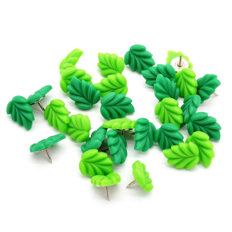 20PCS Leaf Shape Quality Colored Push Pins  CuteThumbtacks Office School Custom DIY Push Pins
