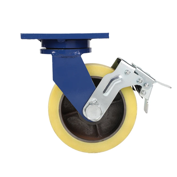 WeiHang 8 inch caster wheel 1 ton fixed heavy duty workbench caster low profile