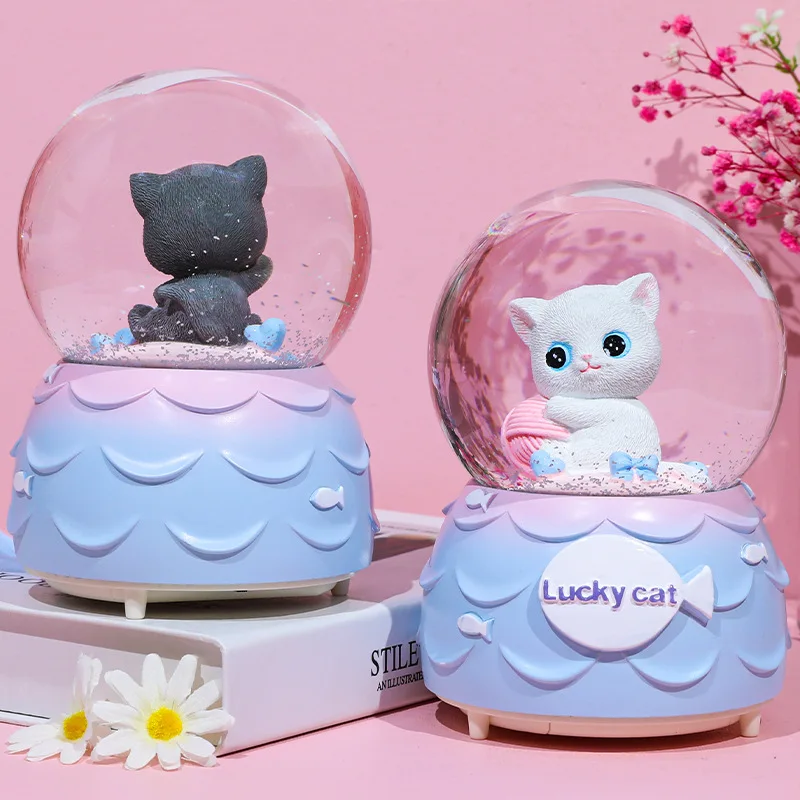  Custom Wholesale Lovely Cat Water Polo Resin Crafts Cartoon Ball Music