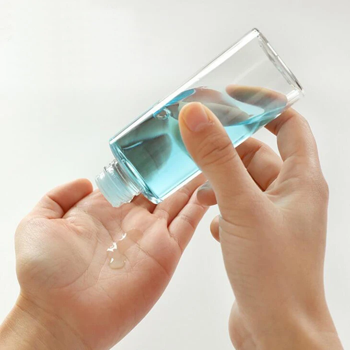 50ml 100ml 150ml 200ml Cylindrical Plastic Bottle for facial toner with Double Wall Cap