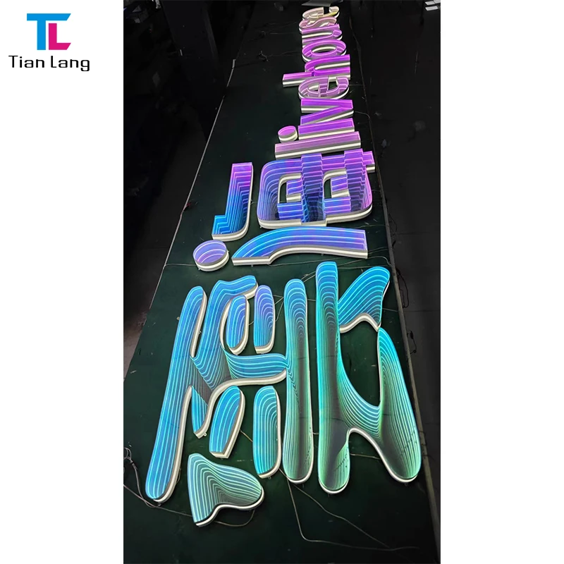 shop retro neon mirrors sign infinity mirror sign infinity mirror light letter sign for home bar decor