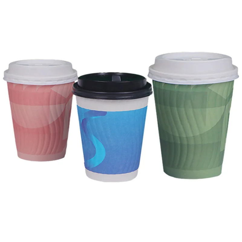 Disposable biodegradable customized hot cold liquids paper coffee cup