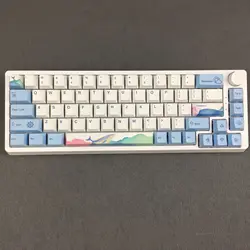 HZGAMER 129 keys Oceans Keycaps Set, Custom HXDA Profile Keycap Pudding Dye Sublimation Keycap