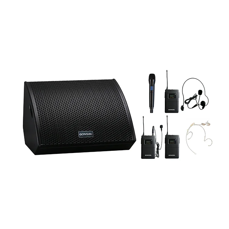 15 Inch Speakers PA System Set Professional Stage Monitor Speaker Conference Sound System Set Loudspeaker 15 Inch PA Speakers