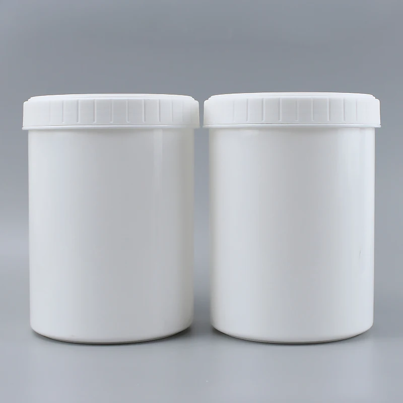 Custom Big Mouth 2000ml Protein Powder Round Jar Soft Plastic Jar for Package Container