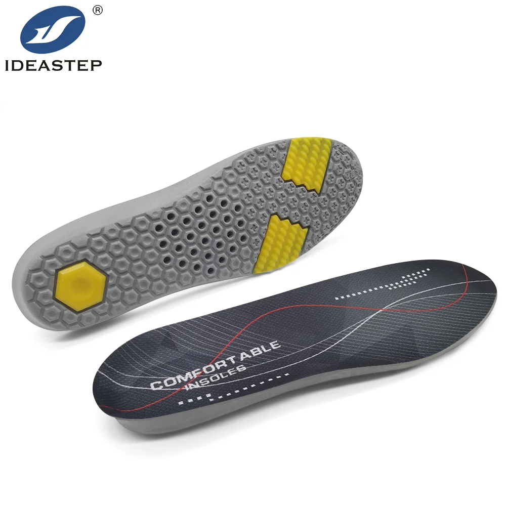 IDEASTEP Anti Shock Insoles Against Heel Anti Cushioning Soft Insole Lining Shoe Heel Foam Arch Support Design Supplier Pu