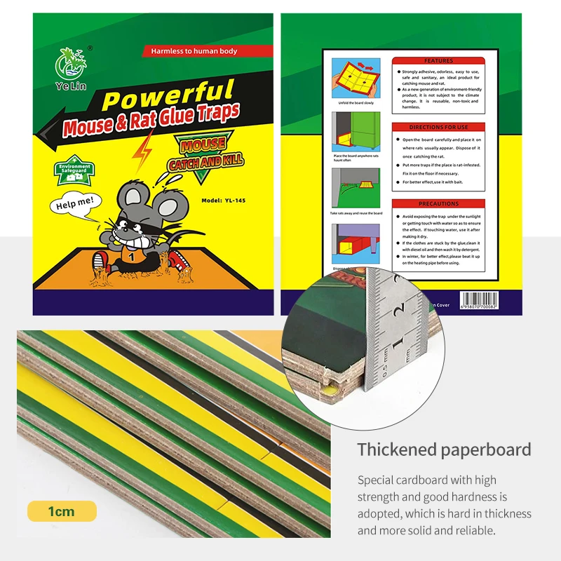 High Viscosity Sticky Mouse Board With Peanut Butter Scent Long Effective Time Waterproof Glue Mice Catcher