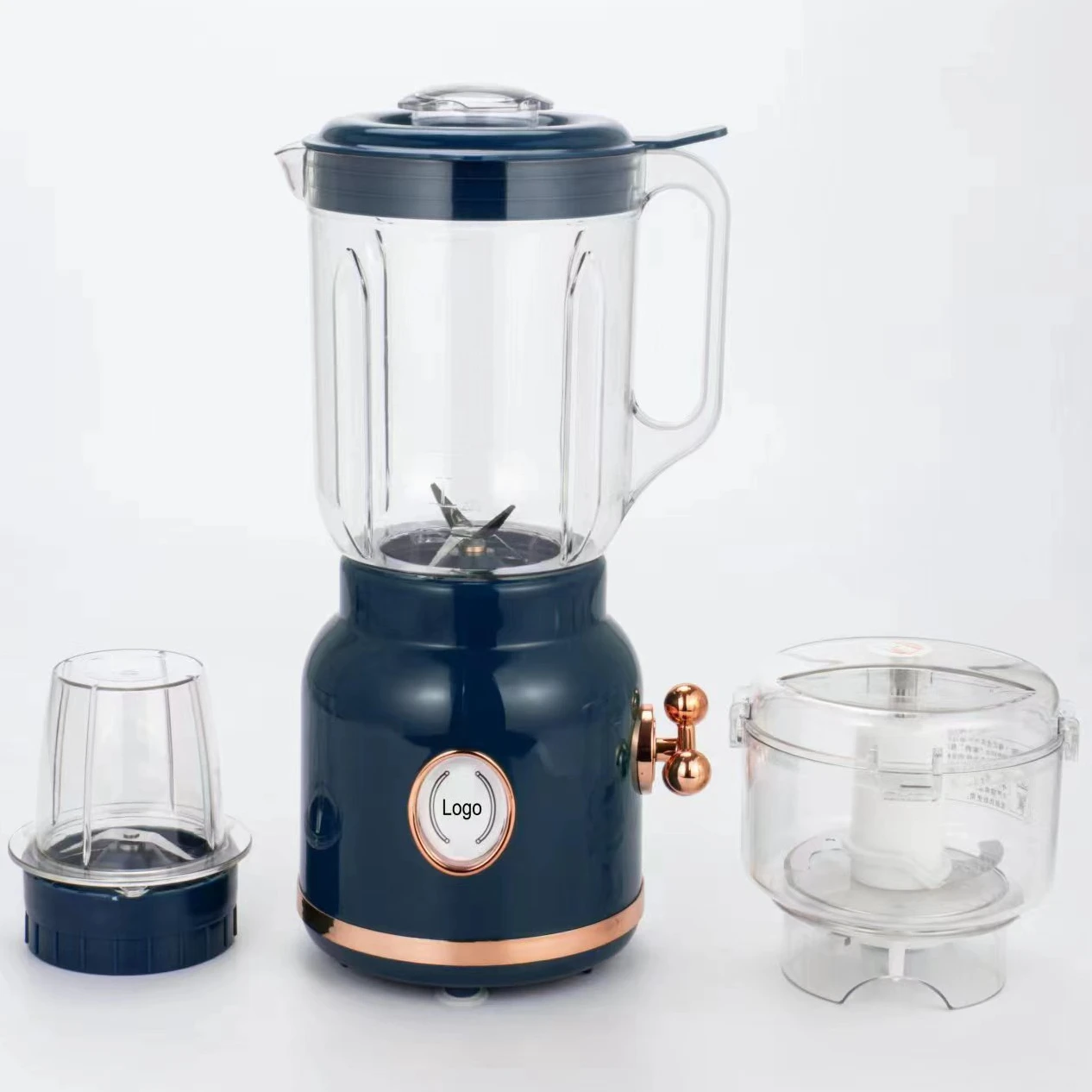 3 In 1 Special Design Copper Motor 2 Speeds 450W 1.5L PC Jar Electric Blender Table Blender Chopper Blender