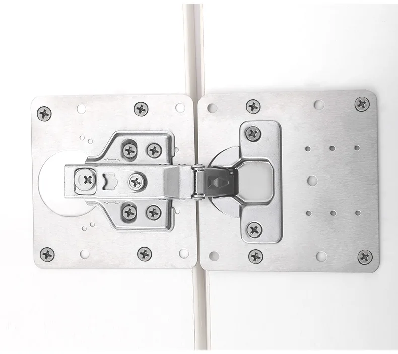 ROEASY Kitchen Cabinet Door Stainless Steel Hinge Fixing Plate Cabinet Door Repair Plate Repair Artifact Hinge Repair Plate