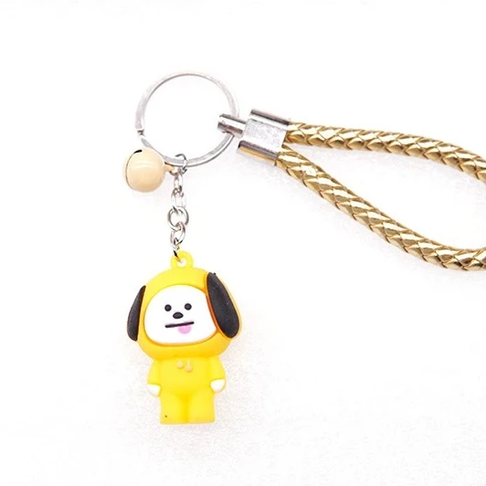 BTS Keychain Epoxy Buckle Three-Dimensional Cartoon Accessories Pendant Mobile Phone Bag Daily Wear Ornaments