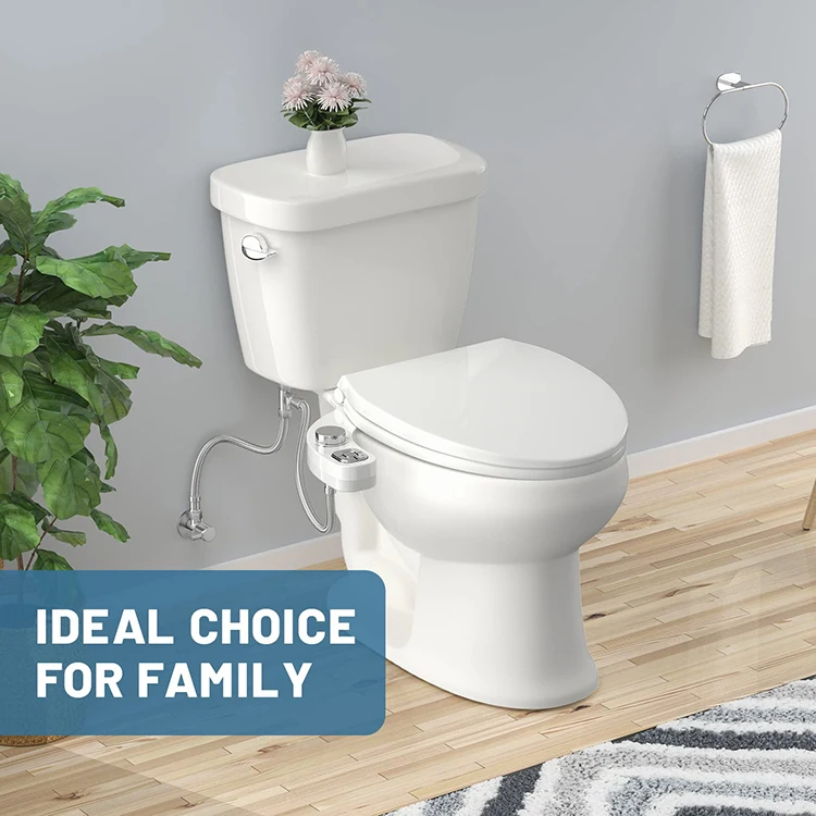 Good Price Mechanical Non-electric Bidet Toilet Seat Custom Retractable Dual Nozzle Bidet Attachment for Bathroom