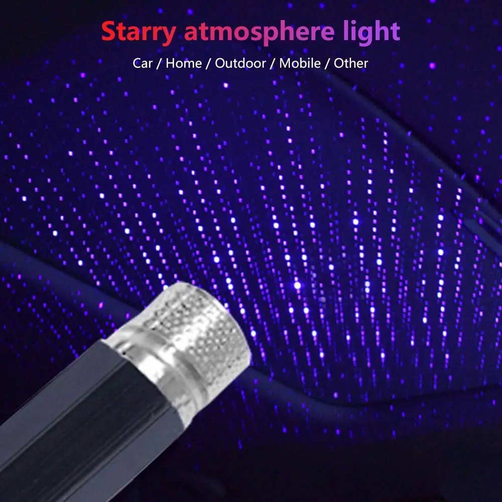 Проектор звездный Ночной светильник регулируемый Романтический Галактический гибкий USB интерьерный автомобильный светильник портативный Ночной светильник украшения для автомобиля