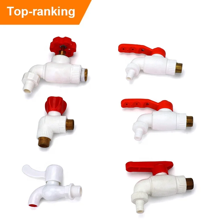 IFAN Water Tap Factory High Pressure PPR Pipe Fittings White Brass Male Thread Plastic Bibcock
