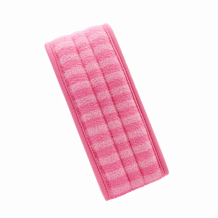 Customize Logo Exfoliating Massage Double Sided Skin Scrubbing Strap Shower Bath Exfoliating Back Scrubber Towel