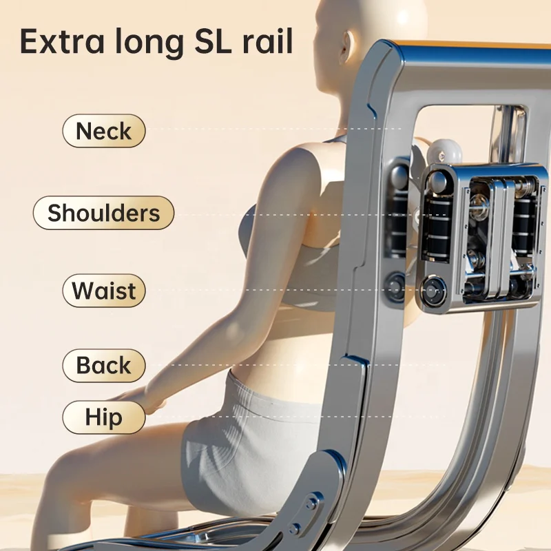 Leercon 2024 Factory Direct Electric Massager Thai Stretching Roller Infrared Full Body Massage Chair Online Technical Support