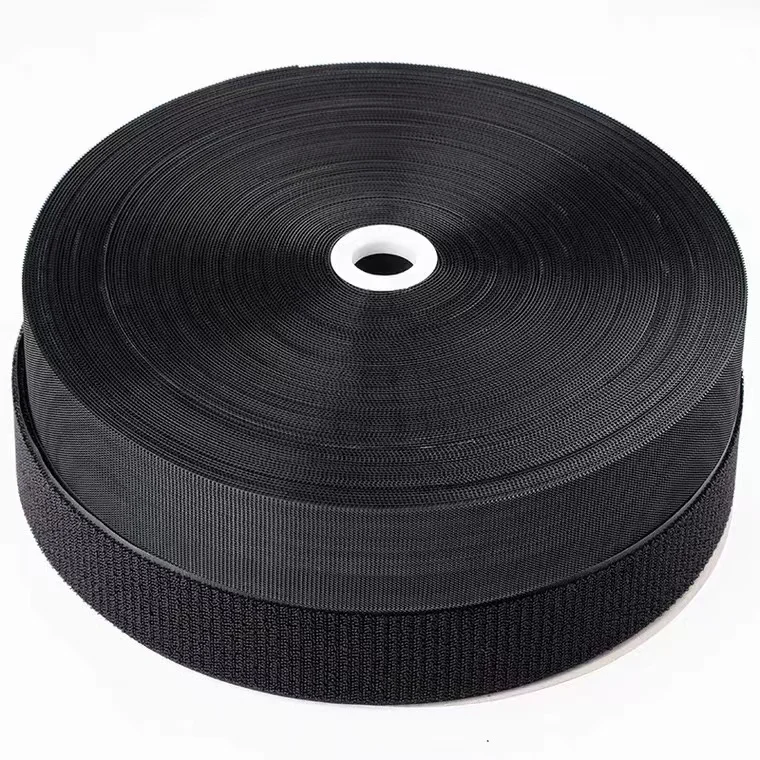Good Quality OEM Custom Black Self-adhesive Adhesive Hook and Loop Tape Magic Tape