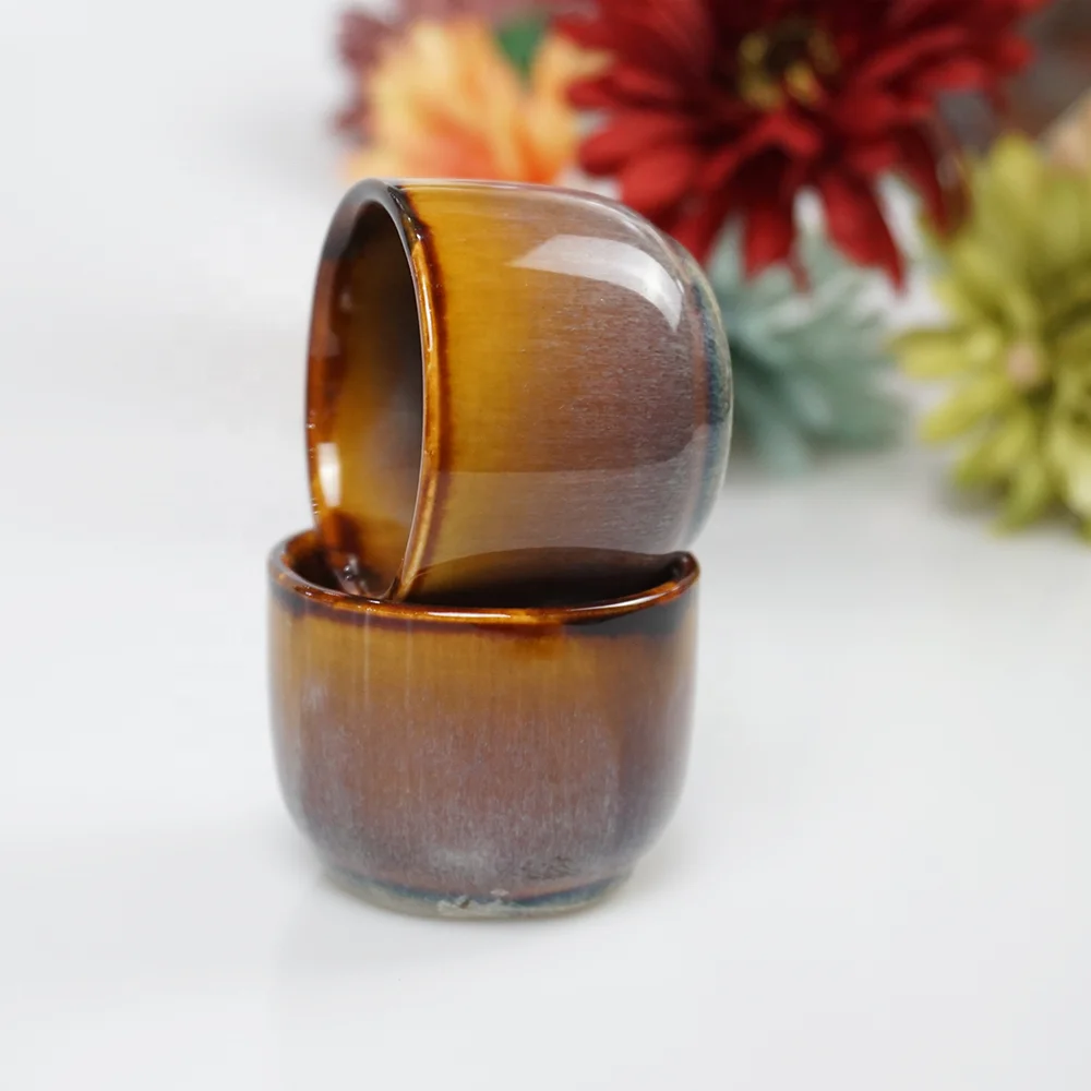 Drinking Cup ceramic Fashion mini stoneware cup modern colour glaze random Style Hotel restaurant