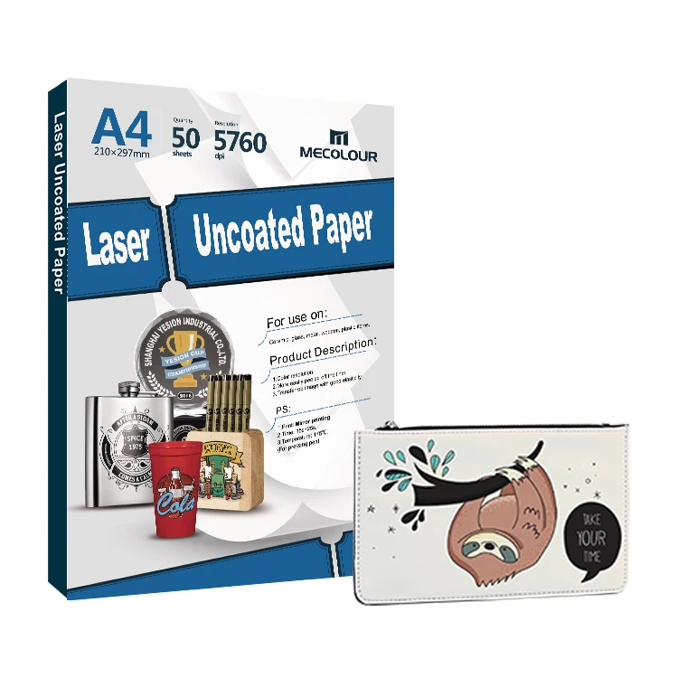 laser heat transfer paper for uncoated plastic pens