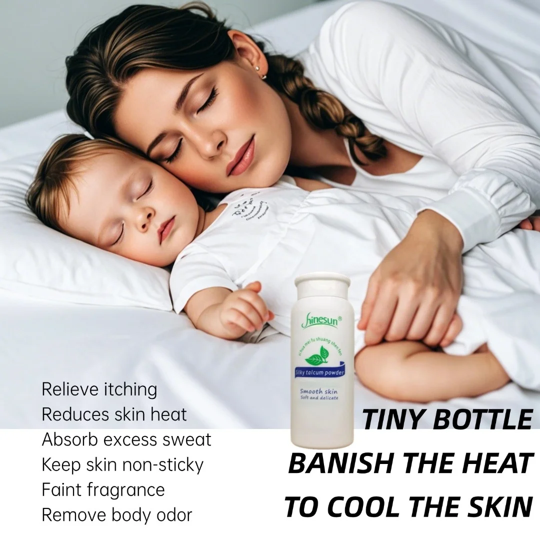 Summer Baby Prickly Heat Powder Herbal Scent Talcum body Care Powder Premium Perfumed Organic Anti itching Skin Care Talc Powder