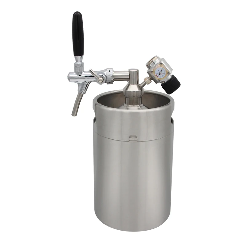 Wholesale CE Approved 5l Small Stainless Steel Mini Inox Beer Keg Growler 5l With Tap