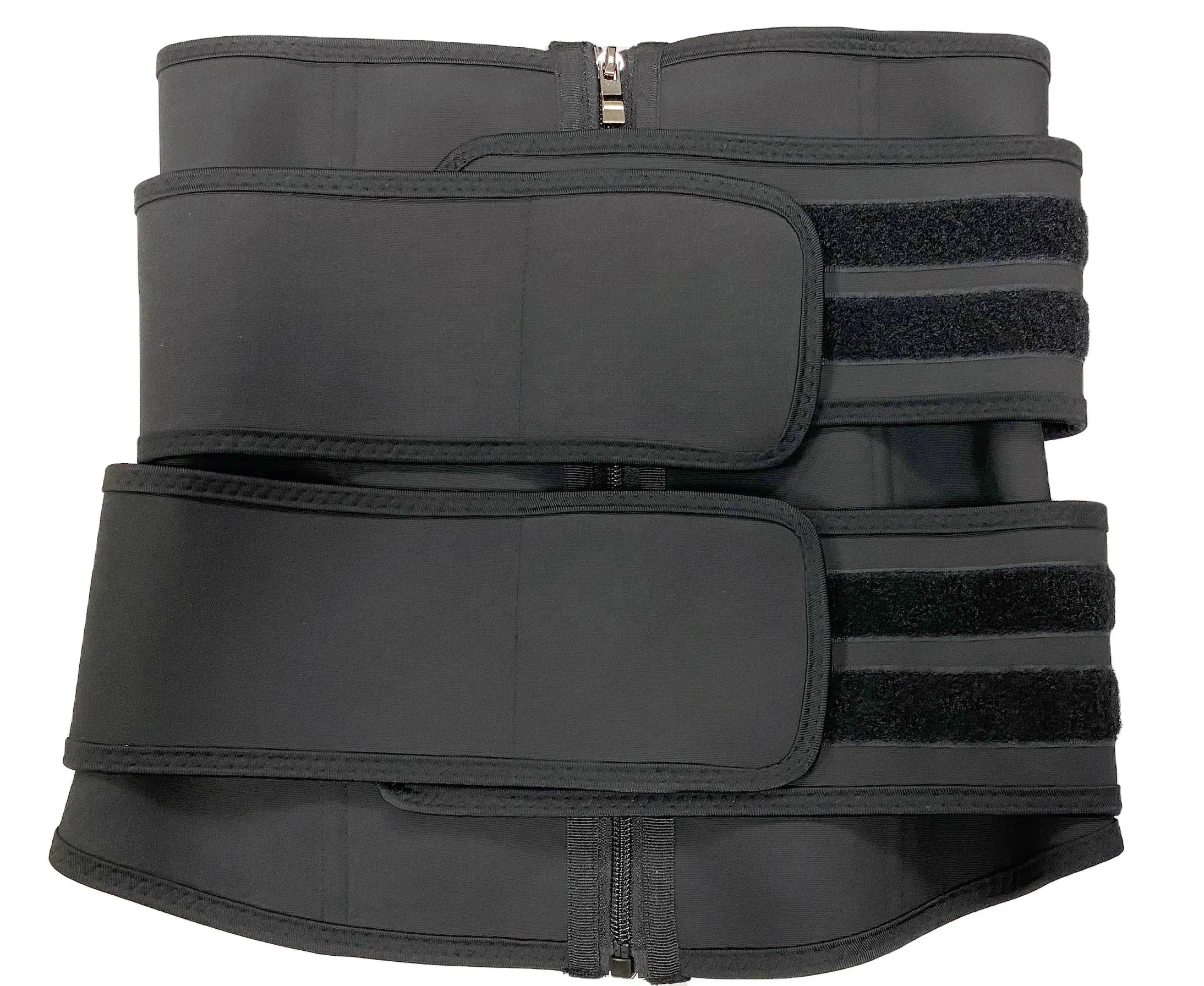 
32-34cm height YKK zipper Waist Tummy Control Double Belt 7 Steel Bone Latex Waist Trainer Corset 