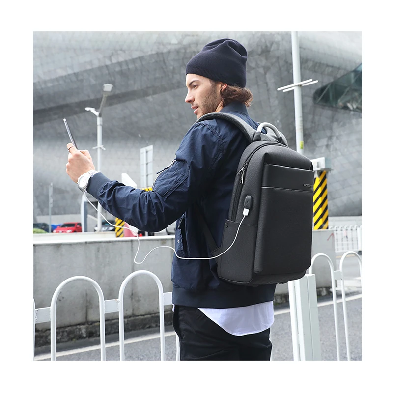 2020 Trending Arctic Hunter Business Travel Nylon Waterproof Anti-Theft Laptop Backpack Bag With USB Charging Port