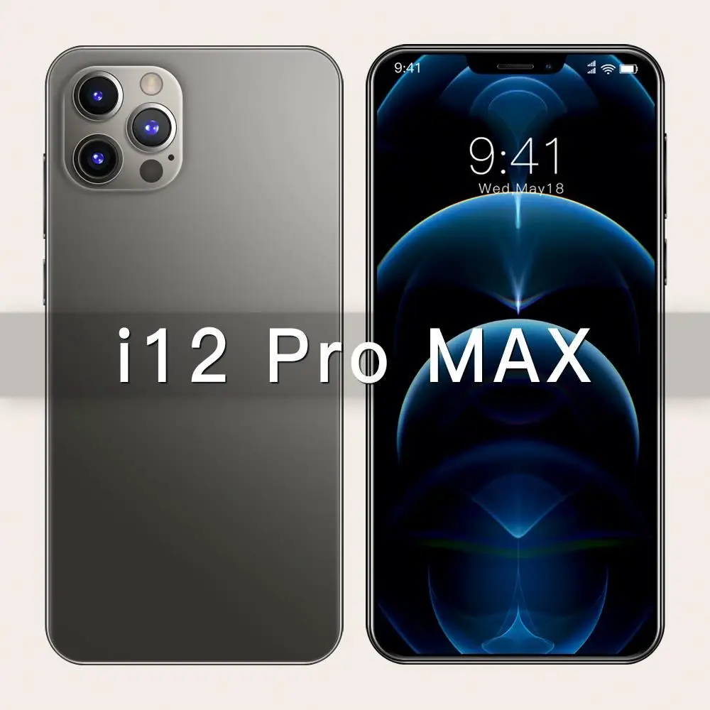 Wholesale I12 Pro Max 6.7 Inch 12Gb+512Gb Mobile Phones Hd Screen Android 10 Phone Telephones
