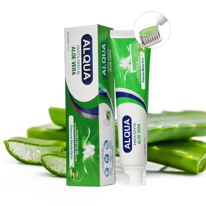 Tooth Paste Custom Logo Teeth Whitening Aloe Vera Mint Flavored Herbal Toothpaste Wholesale Without Fluoride