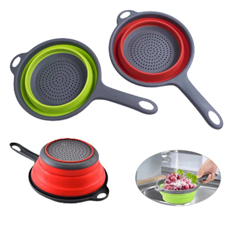 Силиконовая ложка ситечко круглая сливная плоская форма пищевой пластиковый фильтр