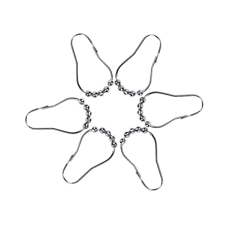 Modern Design Accessories Rolling Hook Stainless Steel Metal Shower Curtain Hooks