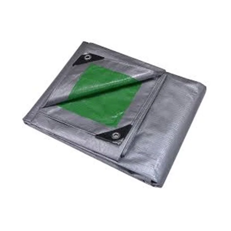 green sliver color waterproof  pe tarpaulin sheet
