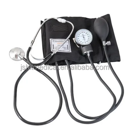 Medical bp machine esfigmomanometro and estetoscopio  manual aneroid  sphygmomanometer  with stethoscope