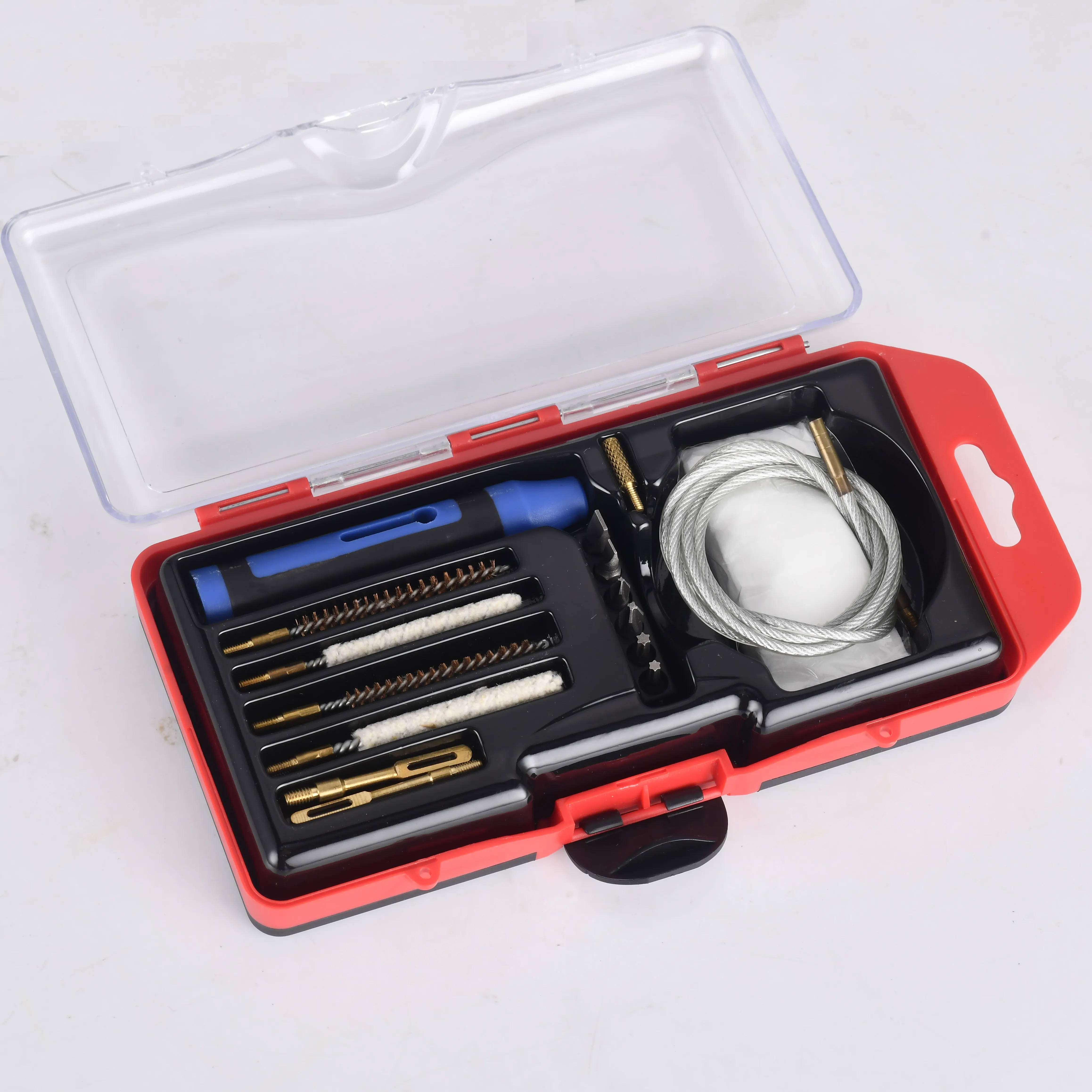 .177Cal & .22 Cal Cotton Mop Nylon Brushes Flex Cable gun Cleaning Kit