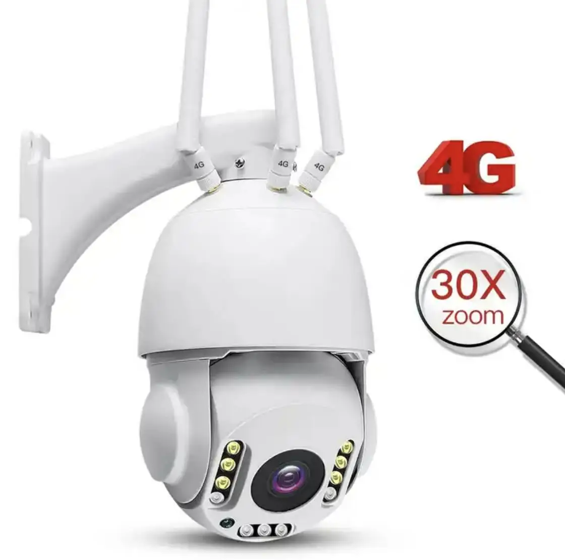 Купольная камера с зумом 5 Мп 30x 4g Sim-карты Ip-камера видеонаблюдения Wi-Fi беспроводная автоматическим отслеживанием 50 м ИК ночное видение
