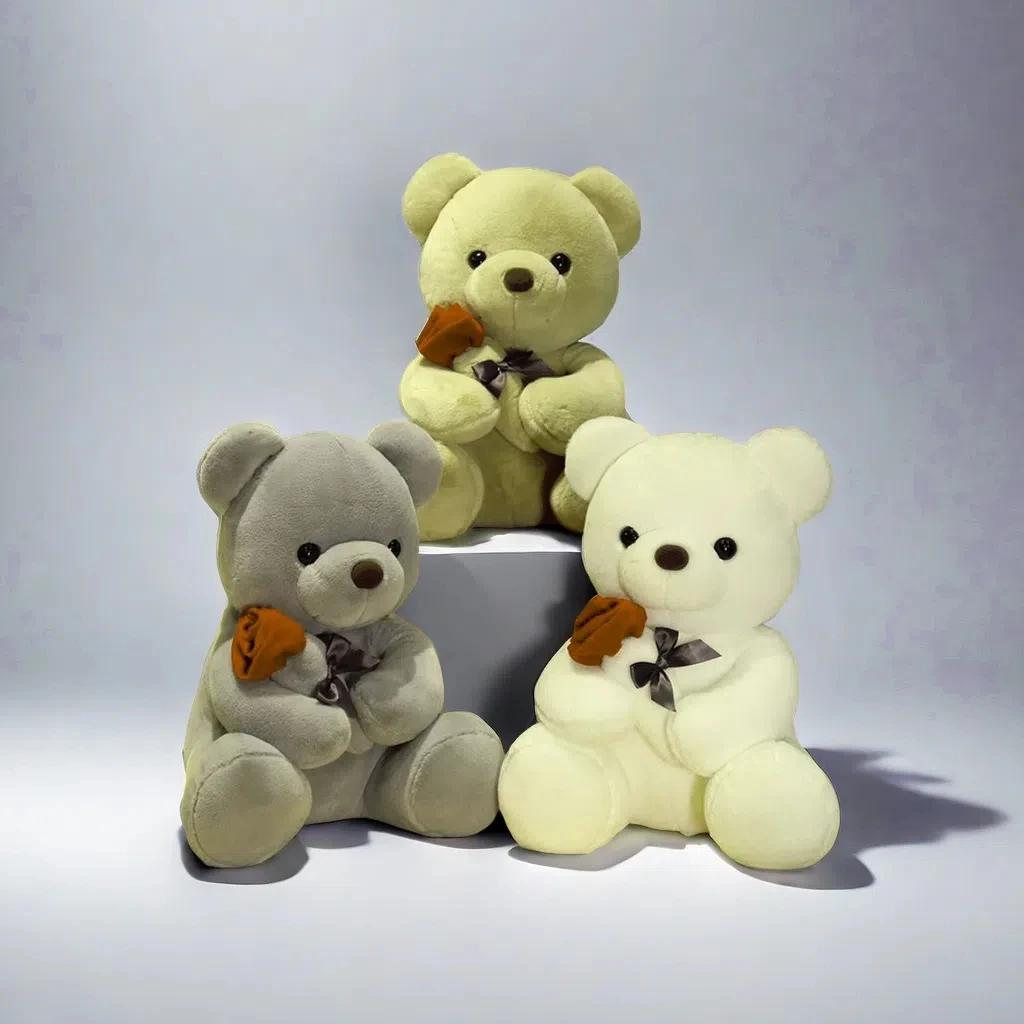 High Quality 3 Colors Teddy Bear With Hoodies Stuffed Bear Plush Toys Doll Custom Make Plush Teddy Bear Toy With T shirt