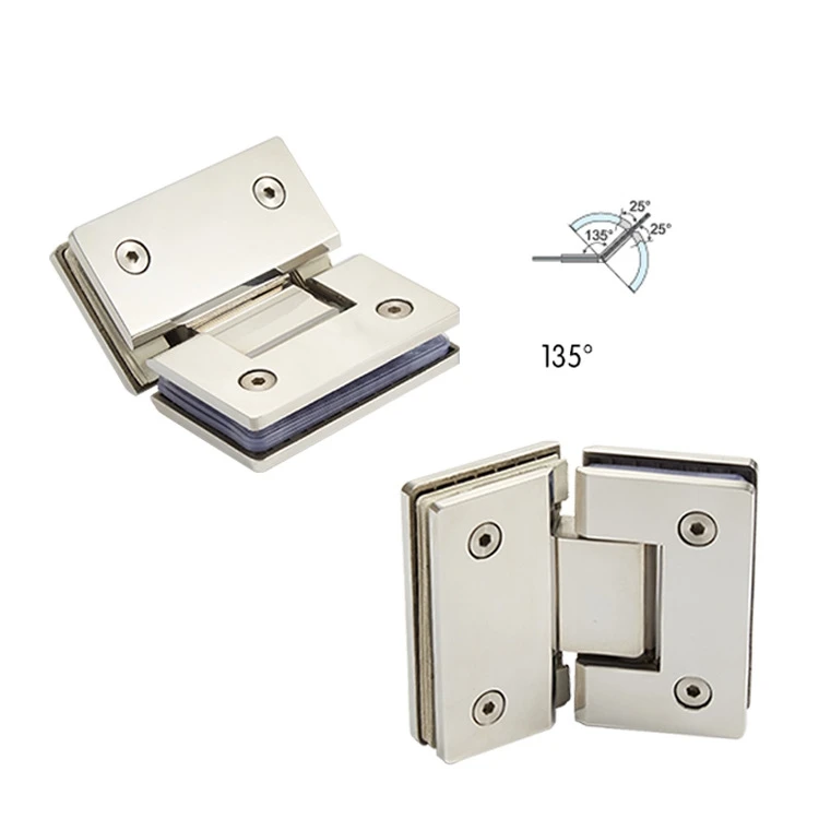 Popular 304 Stainless Steel Glass Door Hinge Glass Holder Bathroom Glass Door Clamp for Shower Room