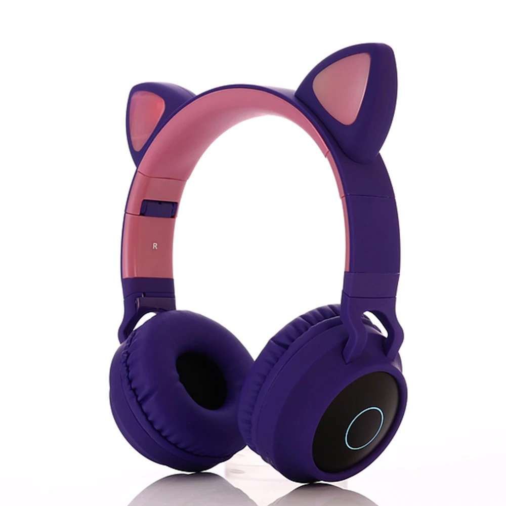 2022 New Fashion Stereo Built in Radio Cheap Cat Ears Headphones Wireless