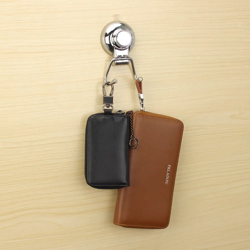 Push to Lock Bathroom No Drilling Twin Hooks with Strong Suction Cup Shower Room Vacuum Suction Towel Hooks