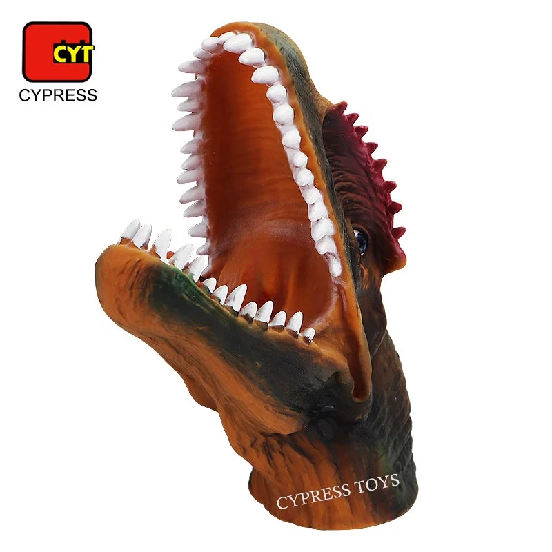 Dinosaurios De Juguetes Customize Animal Dinosaur Rubber Hand Puppet Theater for