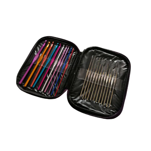 Knitting tools sweater needles metal crochet hooks stainless steel and aluminum alloy crochet hook sets