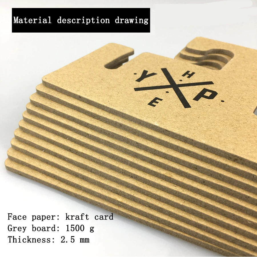 
Sports Shoe Hook Custom Logo Kraft Paper Eco-friendly Shoe Lace Hooks Black Cardboard Shoe Hooks 